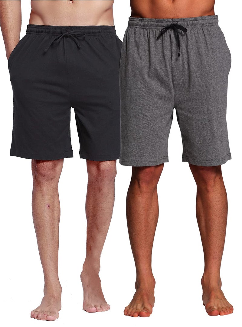 CYZ CYZMen'sSleepShorts-BlackCharcoal2PK-L - Image 1